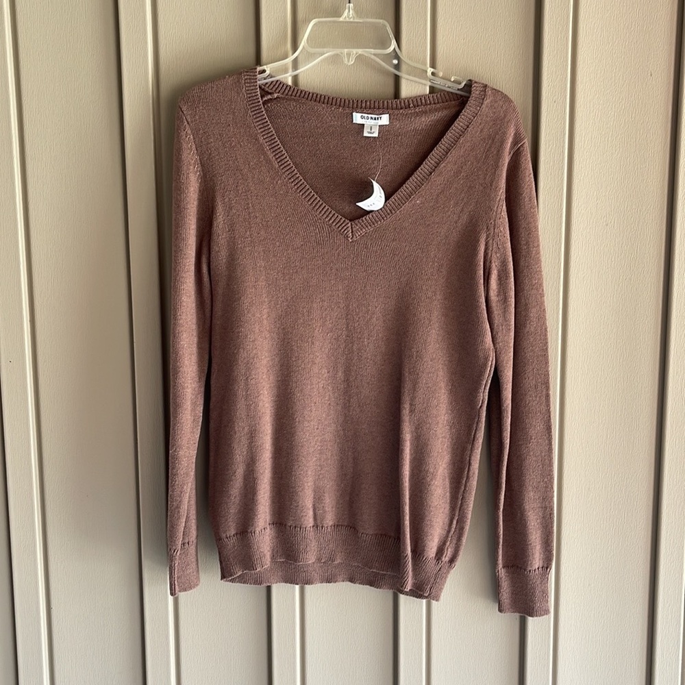 Old Navy Brown V-Neck Sweater size Medium